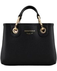 Emporio Armani - Myea Xs Logo Stamp Shopping Bag - Lyst