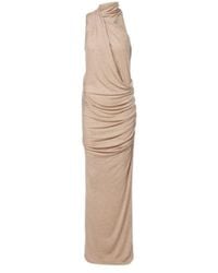 Entire studios - Draped One-Shoulder Jersey Maxi Dress - Lyst