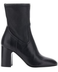 Stuart Weitzman - Pointed-Toe Mid-Heel Ankle Boots - Lyst