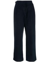 A.P.C. - Pleat-Detail Wide-Leg Cotton Trousers - Lyst