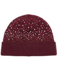 Gucci - Gg Wool Beanie Hat With Crystals - Lyst