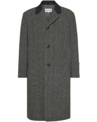 Maison Margiela - Long Sleeved Single-Breasted Coat - Lyst