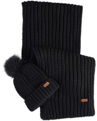 Barbour - Knitted Hat And Scarf Set - Lyst