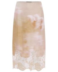 Fabiana Filippi - Lace-Trim Midi Skirt - Lyst