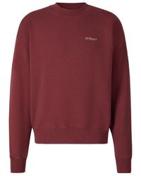 Off-White c/o Virgil Abloh - Logo-Print Crew-Neck Sweatshirt - Lyst