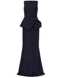 Safiyaa - Belted Crêpe Gown - Lyst