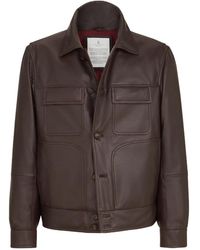 Brunello Cucinelli - Nappa Leather Outerwear Jacket With Thermore Padding - Lyst