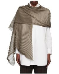 Issey Miyake - Pleated Silk Scarf - Lyst