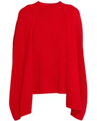 TOTEME - Cashmere Crewneck Cape Sweater - Lyst