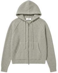 DUNST - Ribbed-Knit Raglan-Sleeve Hoodie - Lyst