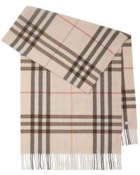 Burberry - Checked Fringed-Edge Scarf - Lyst