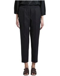 Peserico - Side-Stripe Pressed-Crease Trousers - Lyst