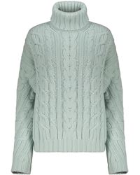 Herno - Cable-Knit Turtleneck Knitted Sweater - Lyst