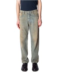 DIESEL - D-Ark Straight-Leg Distressed Jeans - Lyst