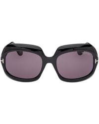 Tom Ford - Eyewear Ren Oversized Frame Sunglasses - Lyst