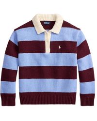 Polo Ralph Lauren - Ralph Lauren Striped Rugby Knitted Sweater - Lyst