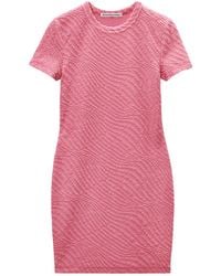 Alexander Wang - T By Logo Jacquard Shrunken Mini Dress - Lyst