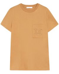 Max Mara - Logo Detailed Jersey T-Shirt - Lyst