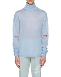 Helmut Lang - Hollow-Out High-Necked Sweater - Lyst
