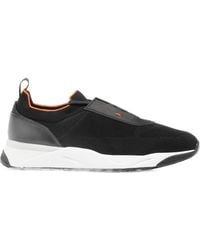 Santoni - Knitted Panelled Sneakers - Lyst