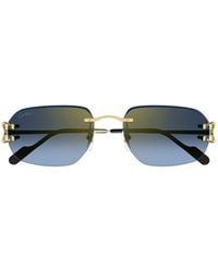 Cartier - Rimless Metal Sunglasses - Lyst