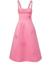 Leo - Beatrice Bow-Detail Midi Dress - Lyst