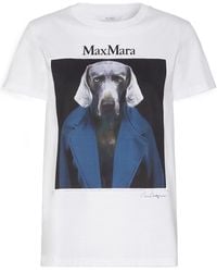 Max Mara - Dog Print T-Shirt - Lyst