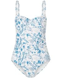Erdem - Floral-Print Swimsuit - Lyst