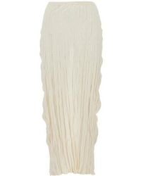 TOTEME - Totême Crinkled Knitted Skirt - Lyst
