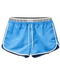 Versace - Double-Waistband Swim Shorts - Lyst