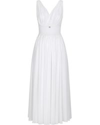 Dolce & Gabbana - V-Neck Midi Dress - Lyst