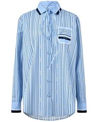 Gucci - Horsebit Striped Cotton Shirt - Lyst