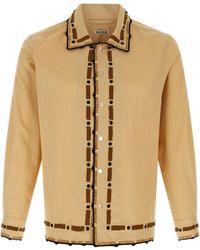 Bode - 'Beaded Ryegrass' Shirt - Lyst