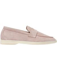 SCAROSSO - Luciana Almond Toe Loafers - Lyst