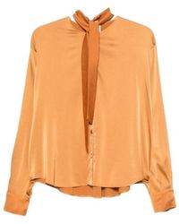 forte_forte - Pussy-Bow Button-Down Shirt - Lyst