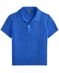 Polo Ralph Lauren - Short-Sleeved Knitted Polo Shirt - Lyst