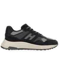 Hogan - Suede And Smooth Leather Hyperlight Sneakers With Technical Fabric Inserts Shoes - Lyst