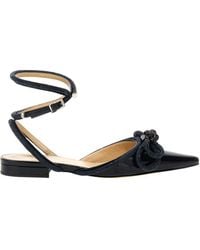 Mach & Mach - Mach Mach Double Bow Pointed Toe Ballerina Shoes - Lyst
