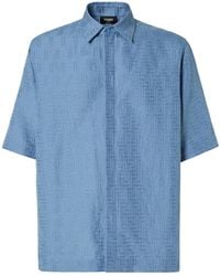 Fendi - Ff Jacquard Short Sleeved Shirt - Lyst