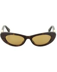 Bottega Veneta - Snap Oval Sunglasses - Lyst