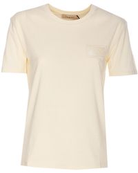 Twinset - Embroidered-Logo Crew-Neck T-Shirt - Lyst