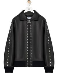 Loewe - Stud Embellished Bomber Jacket - Lyst