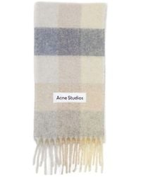 Acne Studios - Logo Patch Checked Scarf - Lyst