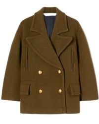 Palm Angels - Palm Embroidered Drop Shoulder Coat - Lyst