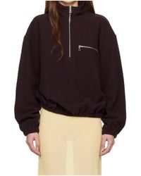 Rier - Tourbe Wool Half-Zip Sweatshirt - Lyst