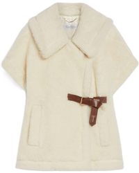 Max Mara - Alpaca And Wool Teddy Cape - Lyst