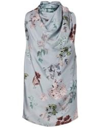 Altuzarra - Sleary Floral Draped Silk Top - Lyst
