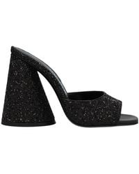 The Attico - The Logo Printed Slip-On Sandals - Lyst