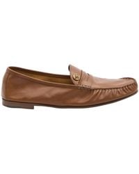 Versace - Medusa Ruched Loafers - Lyst