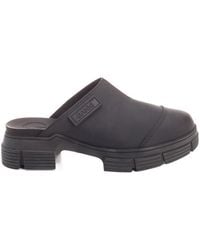 Ganni - Recycled Rubber City Mules - Lyst